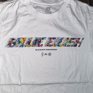 Billie Elish x Takashi Murakami White Graphic T-Shirt Sunflower Smiles Sold Out